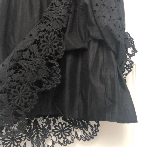 NWT Loft midi black lace trim skirt - Picture 4 of 4